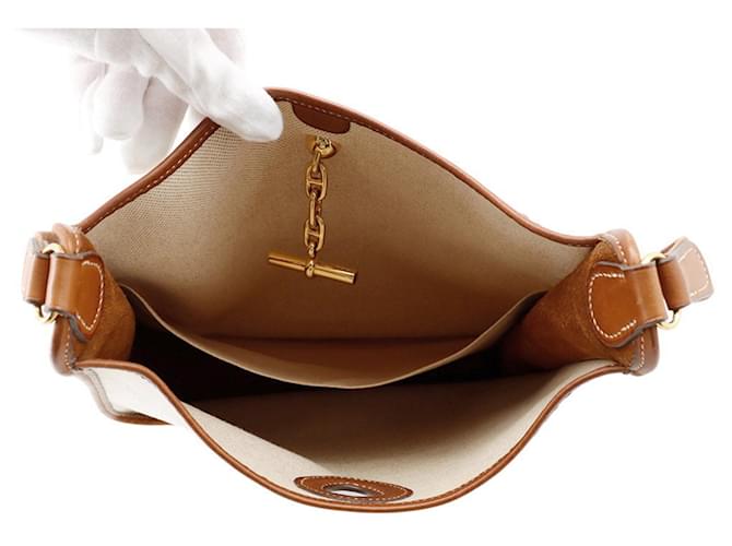 Borsa a Spalla Vespa PM Hermès D'oro - vista 5