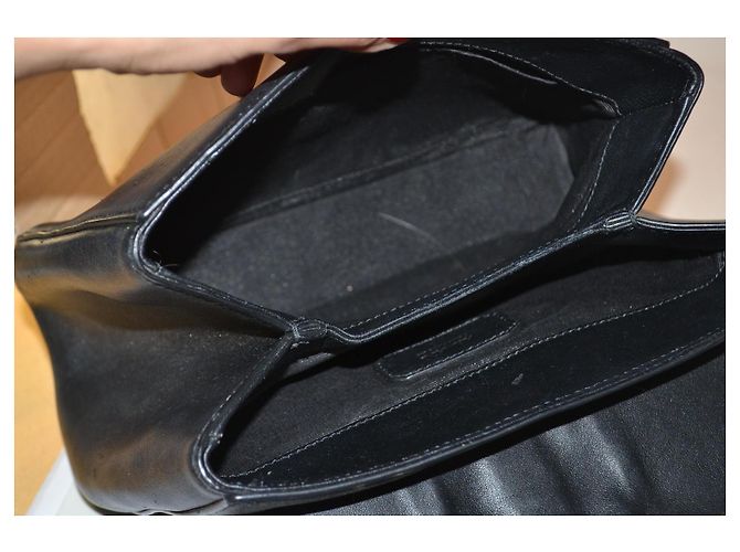 Borsa a tracolla Giorgio Armani in pelle nera Nero - vista 7