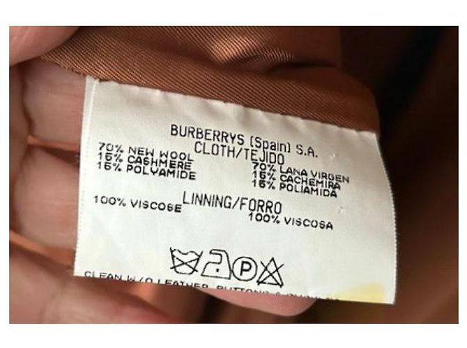 Abrigo 3/4 de lana y cachemira Burberry Avellana - vista 6