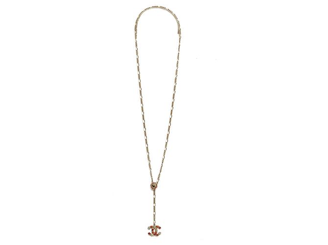 Chanel 2006 Sautoir Gürtel T80 oder M Emaille Kristall CC Kettenhalskette US29 Golden - Ansicht 6