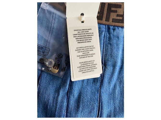 Fendi Denim Minirock Blau - Ansicht 10