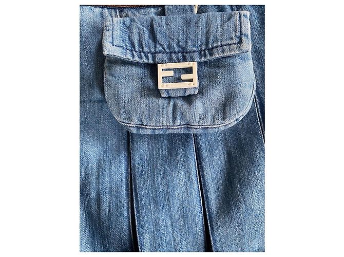 Fendi Denim Minirock Blau - Ansicht 2