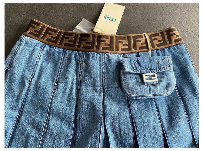 Fendi Denim Minirock Blau - Ansicht 3