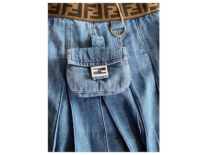 Fendi Denim Minirock Blau - Ansicht 6