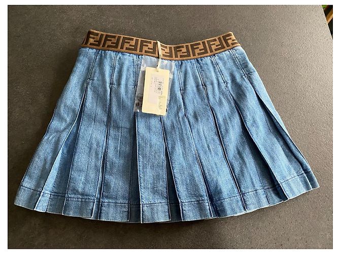 Fendi Denim Minirock Blau - Ansicht 7