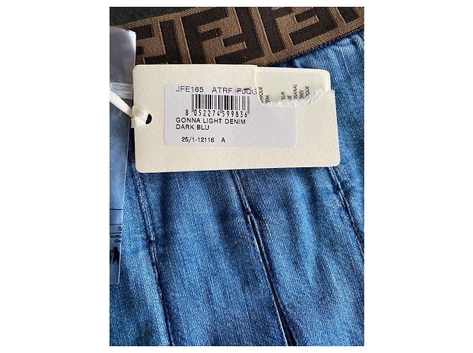 Fendi Denim Minirock Blau - Ansicht 9