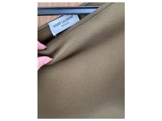 Vestido Saint Laurent de seda verde - vista 4