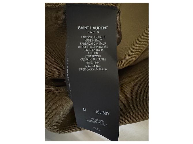 Vestido Saint Laurent de seda verde - vista 5