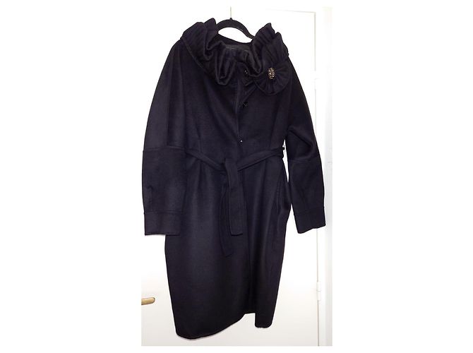 Abrigo de Lana de Angora Ermanno Scervino Negro - vista 2