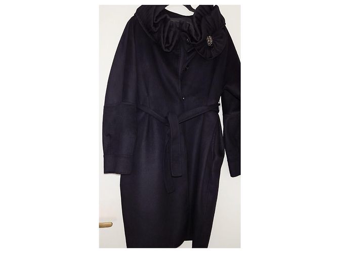 Abrigo de Lana de Angora Ermanno Scervino Negro - vista 3