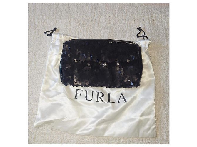 Furla Mini borsa a tracolla con paillettes Nero - vista 2