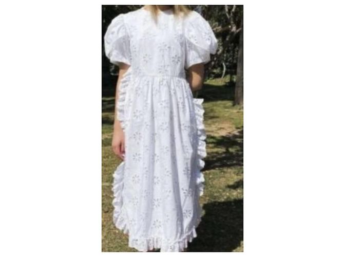 Vestido largo de bordado inglés de Simone Rocha para H&M Blanco - vista 6