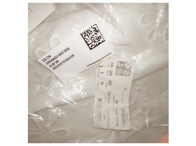 Vestido largo de bordado inglés de Simone Rocha para H&M Blanco - vista 7