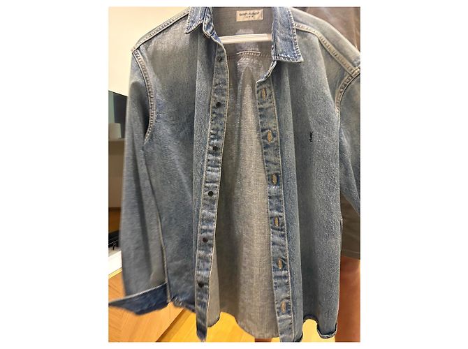 Giacca di Jeans Classica Saint Laurent Blu chiaro - vista 2