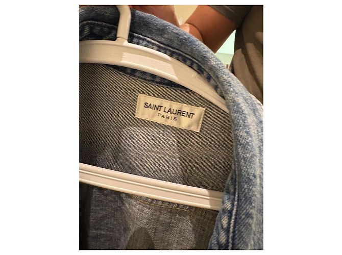 Giacca di Jeans Classica Saint Laurent Blu chiaro - vista 3