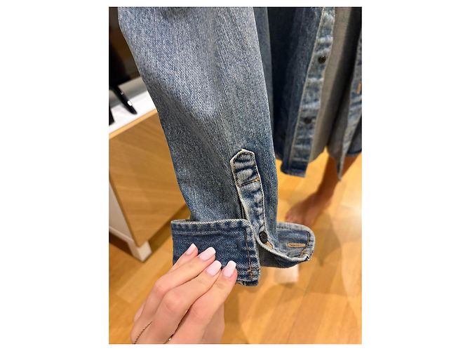 Giacca di Jeans Classica Saint Laurent Blu chiaro - vista 6