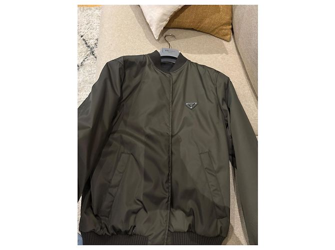 Prada Bomberjacke Nylon Khaki - Ansicht 10