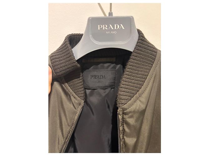 Prada Bomberjacke Nylon Khaki - Ansicht 3