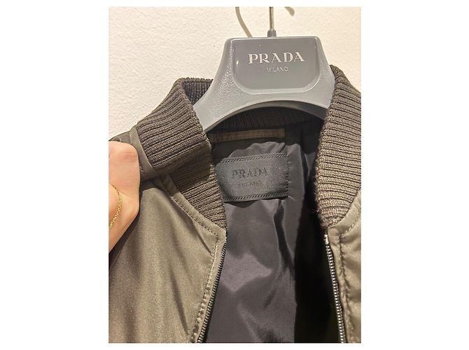 Prada Bomberjacke Nylon Khaki - Ansicht 5