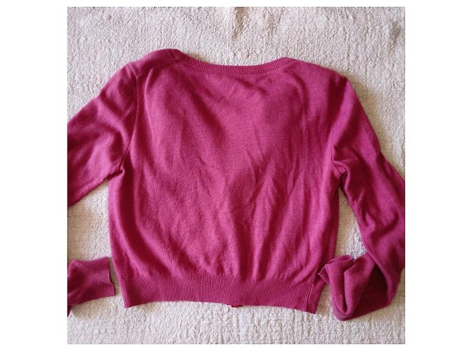 Moschino Cheap And Chic Cardigan Rosa Rot Kaschmir Wolle Pink - Ansicht 3