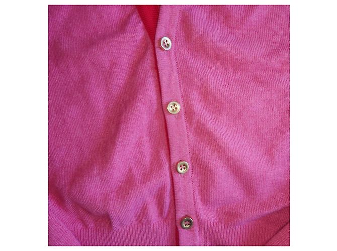 Moschino Cheap And Chic Cardigan Rosa Rot Kaschmir Wolle Pink - Ansicht 5
