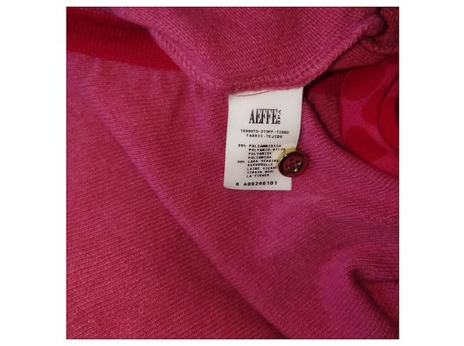 Moschino Cheap And Chic Cardigan Rosa Rot Kaschmir Wolle Pink - Ansicht 9