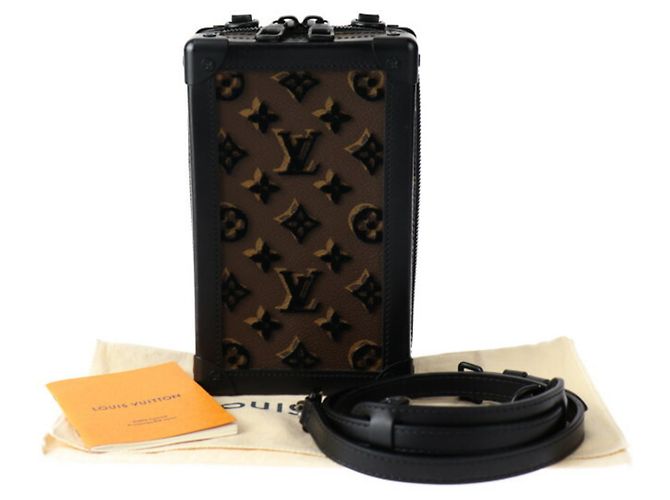 Louis Vuitton Vertikale Soft Trunk Monogram Tuftage Schultertasche Braun Schwarz Monogramm - Ansicht 10