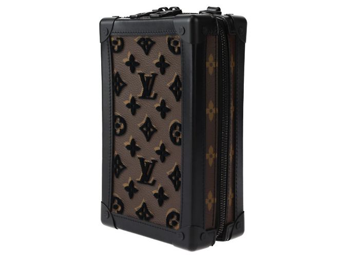 Louis Vuitton Vertikale Soft Trunk Monogram Tuftage Schultertasche Braun Schwarz Monogramm - Ansicht 2