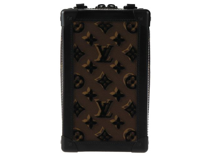Louis Vuitton Vertikale Soft Trunk Monogram Tuftage Schultertasche Braun Schwarz Monogramm - Ansicht 3