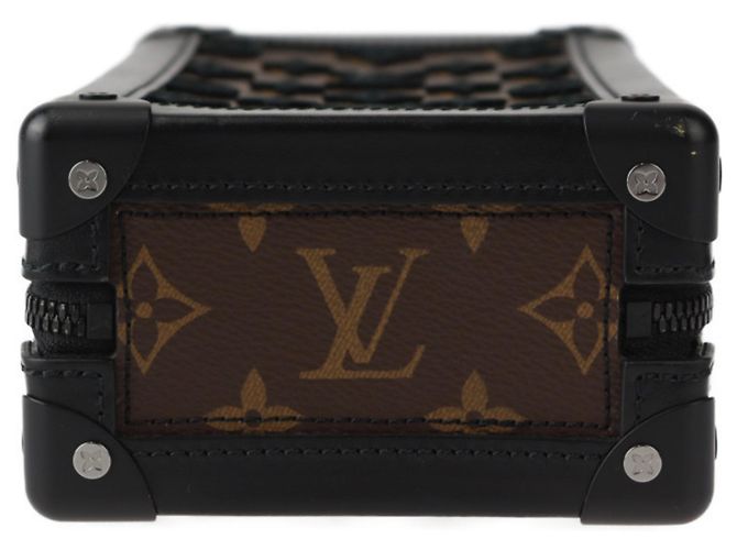 Louis Vuitton Vertikale Soft Trunk Monogram Tuftage Schultertasche Braun Schwarz Monogramm - Ansicht 4