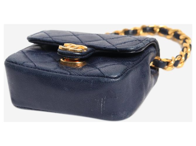 Chanel Mini charm per borsa blu navy - vista 6