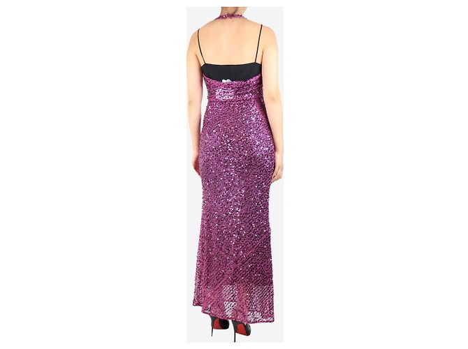 Rat & Boa Lila Pailletten Verona Kleid - Größe S - Ansicht 2