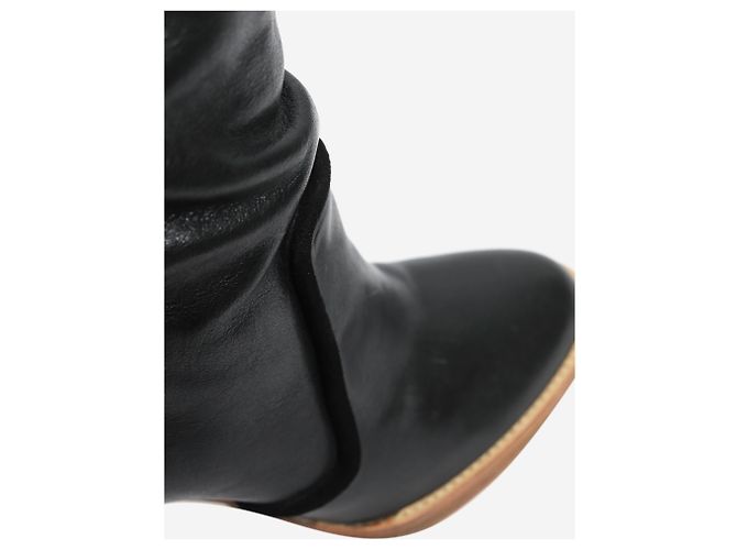 Isabel Marant Black leather knee-high boots - size EU 38 - view 4