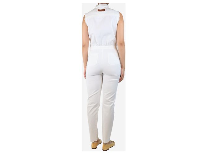 Autre Marque Mono blanco sin mangas de algodón - talla S - vista 2