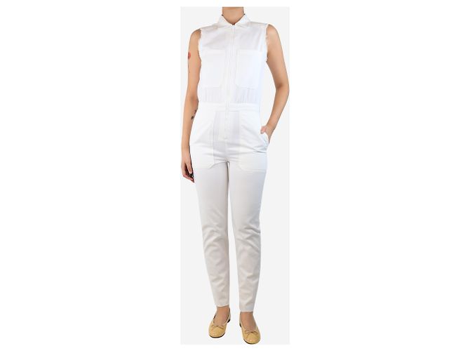 Autre Marque Mono blanco sin mangas de algodón - talla S - vista 3