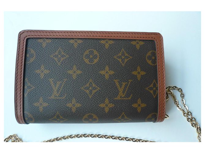 LOUIS VUITTON Portefeuille Chaine Dauphine Neuf M68746 Caramel - vue 14