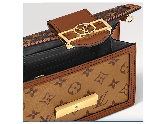 LOUIS VUITTON Portefeuille Chaine Dauphine Neuf M68746 Caramel - vue 8