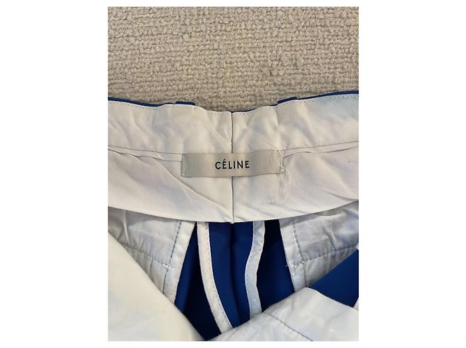 Céline Hose, Modell Electric Blue Resort 2010 von Phoebe Philo. Blau - Ansicht 2
