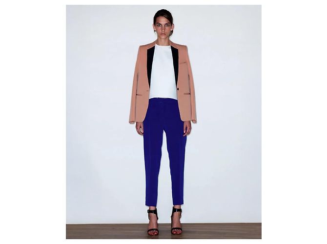 Céline Hose, Modell Electric Blue Resort 2010 von Phoebe Philo. Blau - Ansicht 3