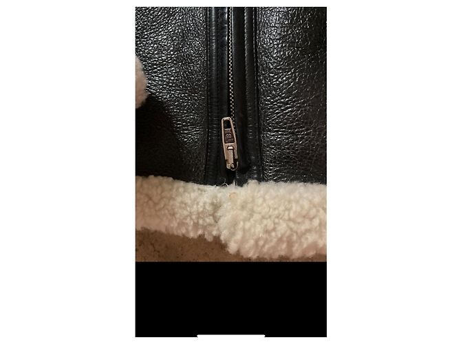 Balenciaga Graffiti Fliegerjacke Leder Braun Dunkelbraun - Ansicht 9