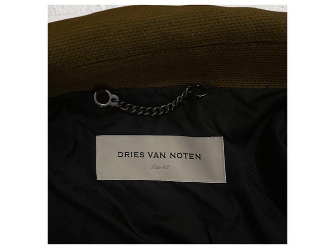 Giacca Dries Van Noten in cotone kaki Cachi - vista 5