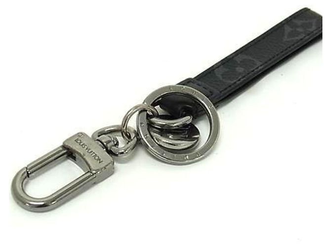 Portachiavi Monogram Eclipse Louis Vuitton Marrone Nero - vista 2