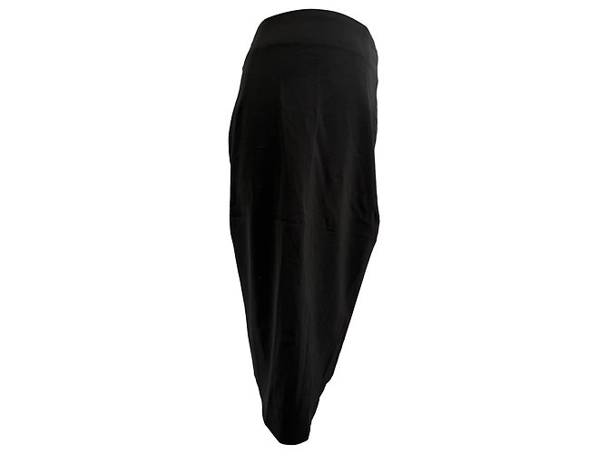 Falda lápiz mini Hugo Boss en lana negra Negro - vista 3