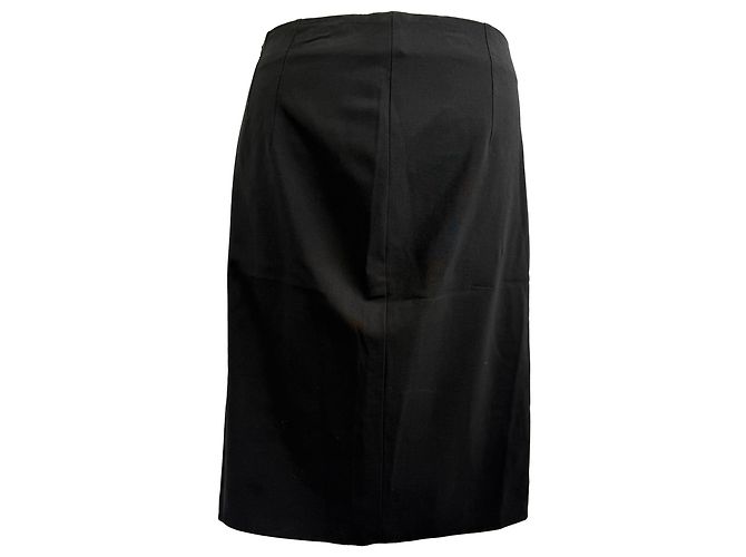 Falda lápiz mini Hugo Boss en lana negra Negro - vista 5