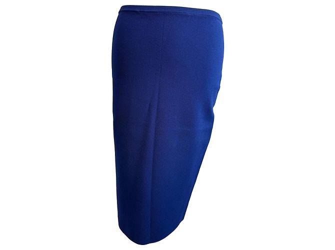 Falda lápiz midi de punto en viscosa azul de Diane Von Furstenberg - vista 2