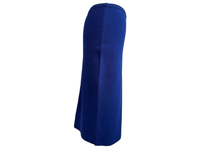 Falda lápiz midi de punto en viscosa azul de Diane Von Furstenberg - vista 3