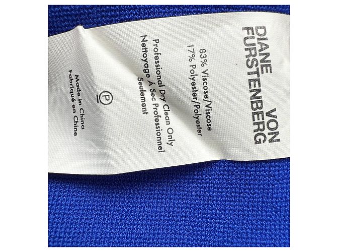 Falda lápiz midi de punto en viscosa azul de Diane Von Furstenberg - vista 5