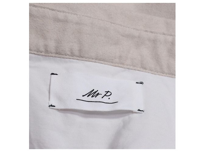 Autre Marque Camicia a maniche lunghe con bottoni Mr. P. con tasca in cotone beige - vista 5