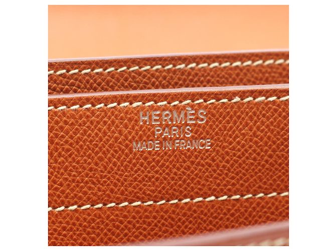 Brevettato Hermès Kelly Depeche 38 Oro Marrone - vista 5