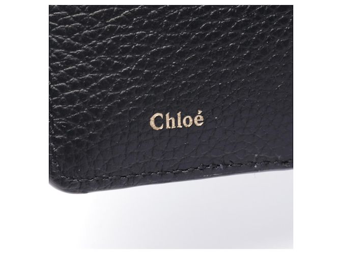 Chloé Chloe Marcie Small Trifold Leather Wallet Black - view 2